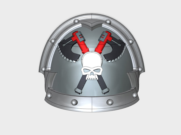 Skull Grinder - Abhor: Demonic Pauldrons 3d printed