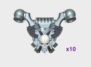 10x Skull Grinders - Chaos:1 PACs Set1 3d printed
