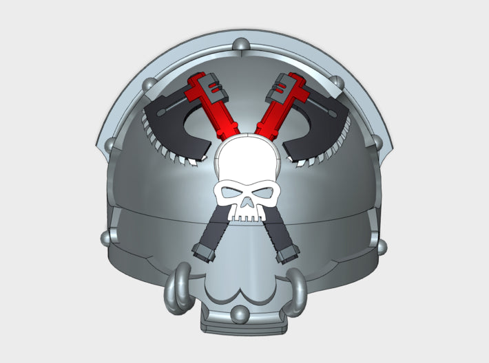 10x Skull Grinders 2 - T:4a Chaos Terminator Pad 3d printed