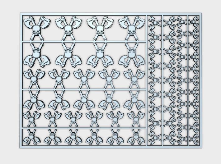 Skull Grinders - Flat Vehicle Insignia pack 3d printed