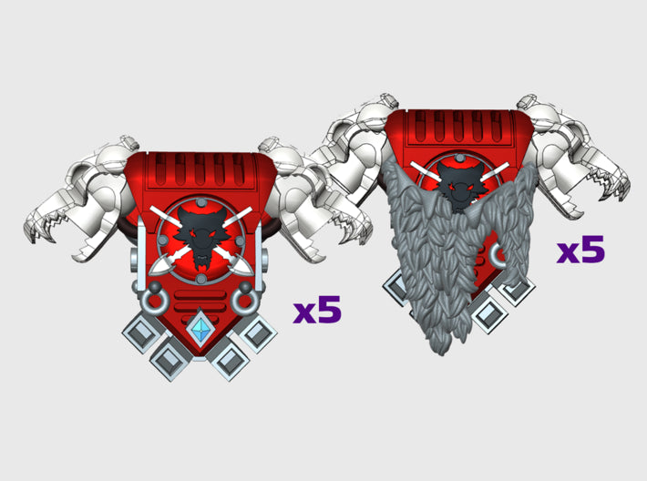 10x Skota Vlka - P1:Wolfskull PACs [Squad 1] 3d printed