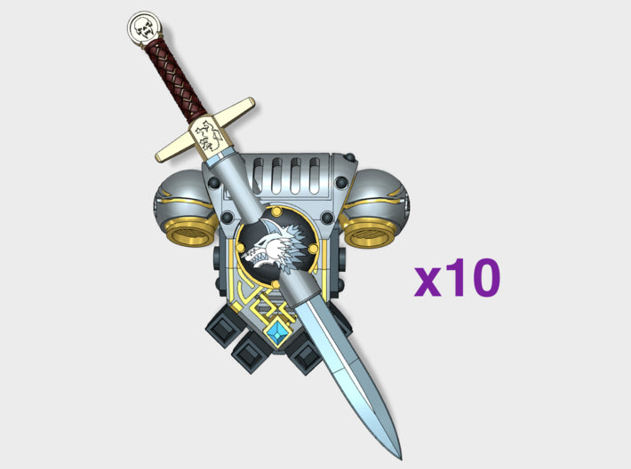 Shaggy Wolves - Prime:1 Claymore PACs 3d printed