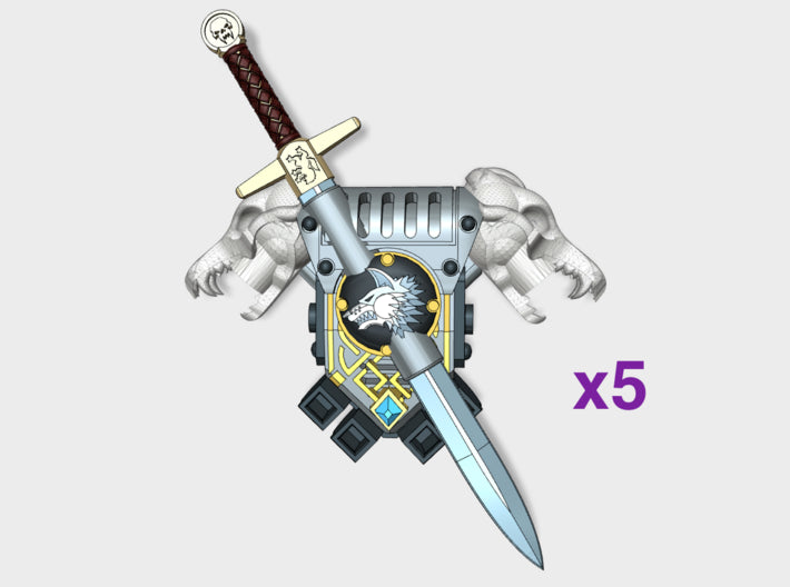 Shaggy Wolves - P1:Wolfskull PACs w/Claymore 3d printed