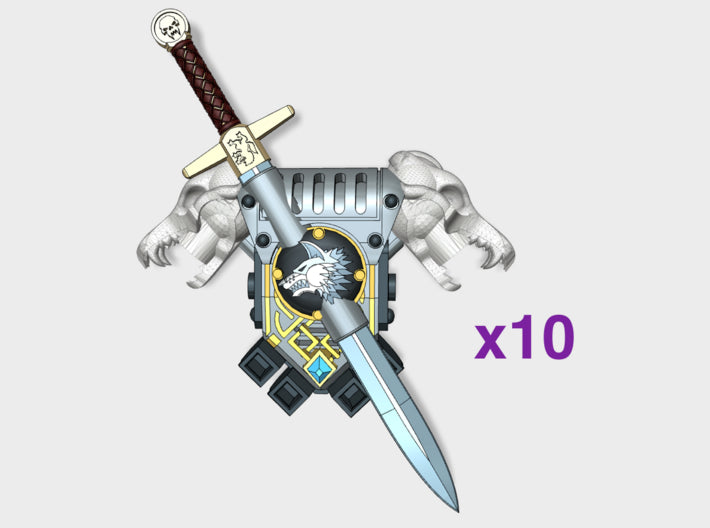 Shaggy Wolves - P1:Wolfskull PACs w/Claymore 3d printed