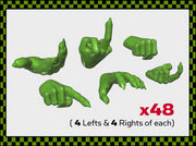 Orc Hands: Set 1 3d printed