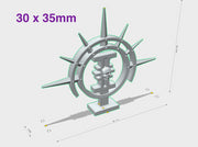 Haloed Iota Sigil - 30 x35mm 3d printed