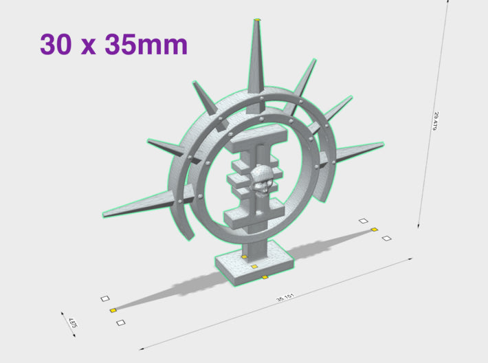 Haloed Iota Sigil - 30 x35mm 3d printed