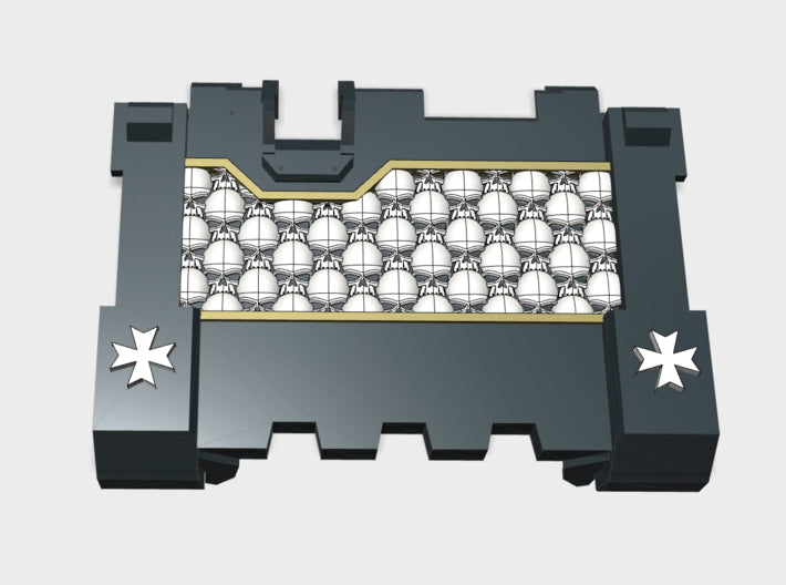 Skulls &amp; Crosses : Impulsor Front Plate 3d printed
