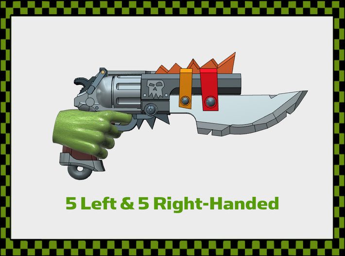 10x Wick'd Volvers: Orc Pistols (L&amp;R) 3d printed