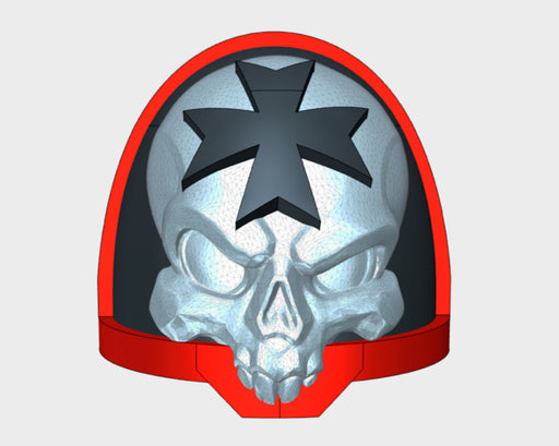 10x Maltese Skull - G:11a Shoulder Pads 3d printed