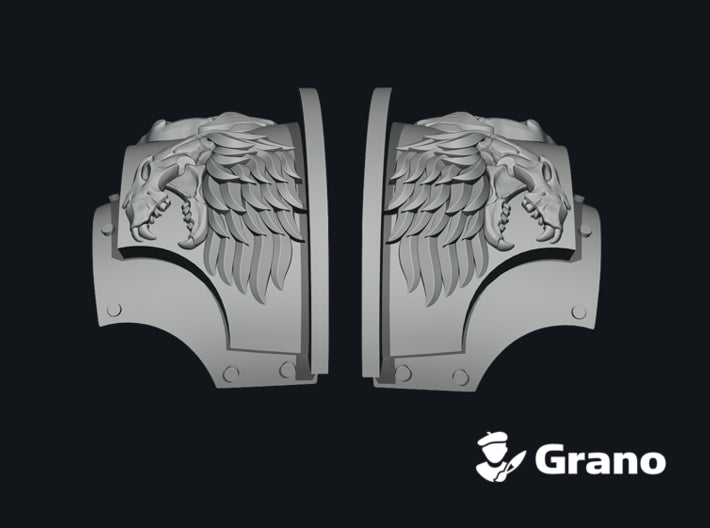 5x Lion Skull - T:2a Cataphractii Shoulder Sets 3d printed