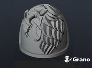 10x Lion Skull - G:4a Shoulder Pads 3d printed