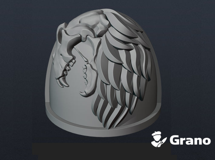 10x Lion Skull - G:4a Shoulder Pads 3d printed