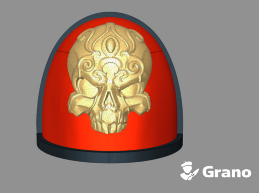 10x Ornate Skull - G:4a Shoulder Pads 3d printed
