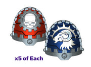 5x Sons Isaac - G:11c Tech Pauldron Sets 3d printed