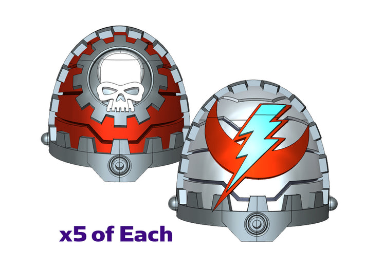 5x Storm Raiders - G:11c Tech Pauldron Sets 3d printed