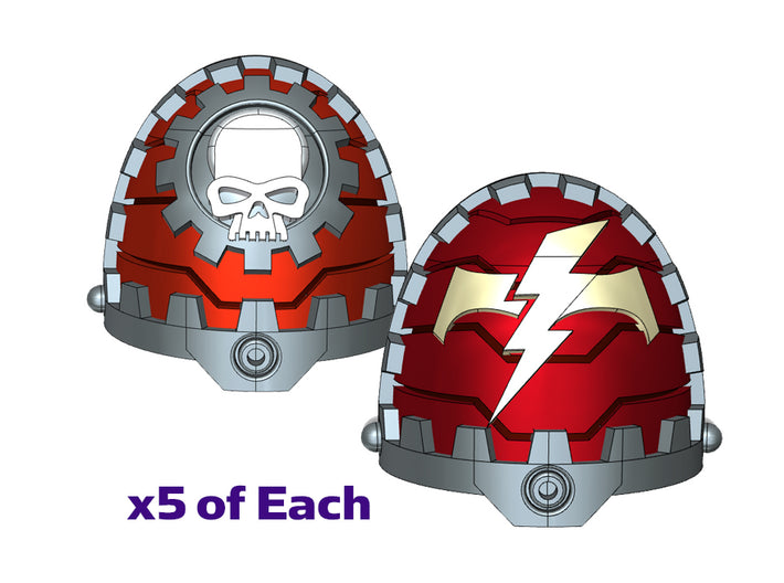 5x Storm Scars - G:11c Tech Pauldron Sets 3d printed