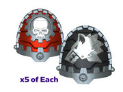 5x Iron Wolves - G:11c Tech Pauldron Sets 3d printed