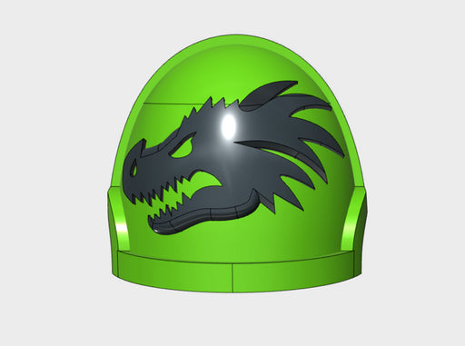 10x Dragon Head - G:10a Left Shoulders 3d printed
