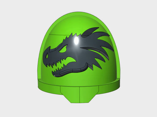 10x Dragon Head - G:11a Shoulder Pads 3d printed