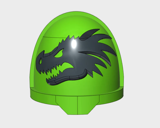 10x Dragon Head - G:11a Shoulder Pads 3d printed