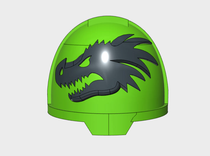 10x Dragon Head - G:13a Shoulder Pads 3d printed