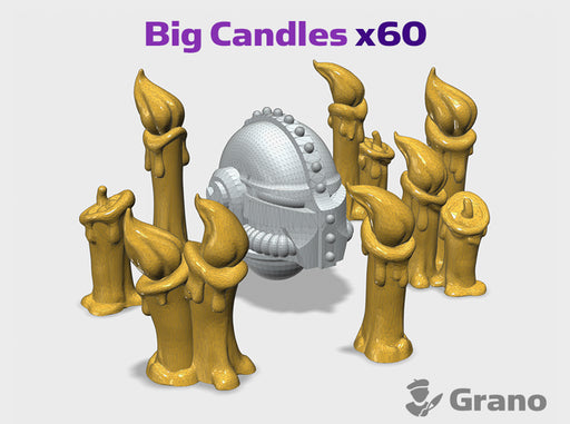 Assorted Big Candles: Grano 3d printed