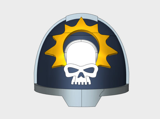 10x Halo Skull - G:13a Shoulder Pads 3d printed