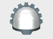 10x Blank - G:13g Cogged Ridge Pauldrons 3d printed