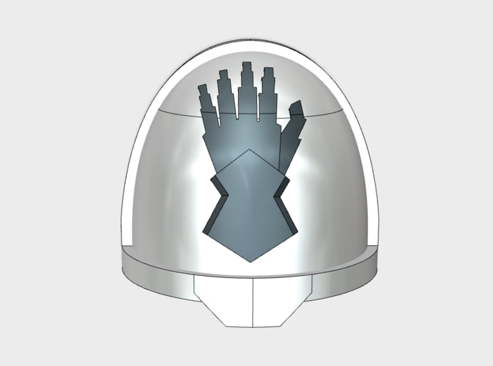 10x Steel Gauntlets - G:11a Shoulder Pads 3d printed