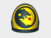 10x Ying Yang Wolf - G:10a Left Shoulders 3d printed