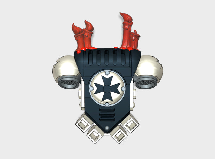 10x Maltese Cross - Prime:1 PACs w/Candles 3d printed Each Backpack is Unique.