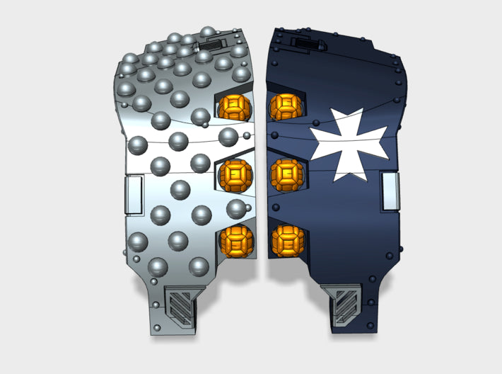 Maltese Cross : Studded Atlas Pat. Carapace 3d printed
