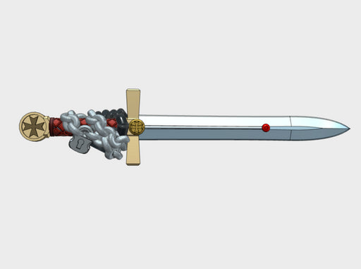 10x Right-handed Energy Sword: Chained Templar 3d printed