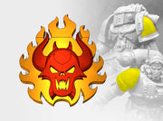 60x Burning Demon - Small Convex Insignias (5mm) 3d printed