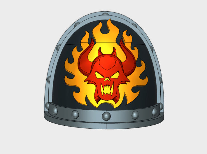 10x Burning Demon - G:2a Shoulder Pads 3d printed