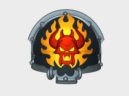 10x Burning Demon - T:4a Chaos Terminator Shoulder 3d printed