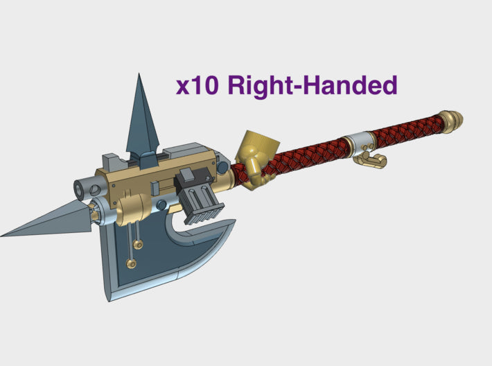 10x Right-handed BoltAxe: Guardian 3d printed