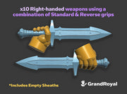 10x Right-handed Combat Knife : Volk 3d printed