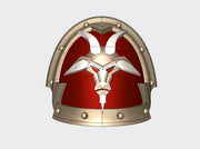 10x Angry Goats - Abhorrent Shoulder Pads 3d printed