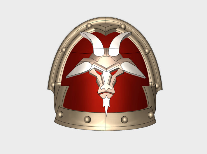 10x Angry Goats - Abhorrent Shoulder Pads 3d printed