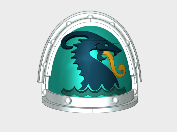 10x Sea Kings - G:3a Right Shoulders 3d printed