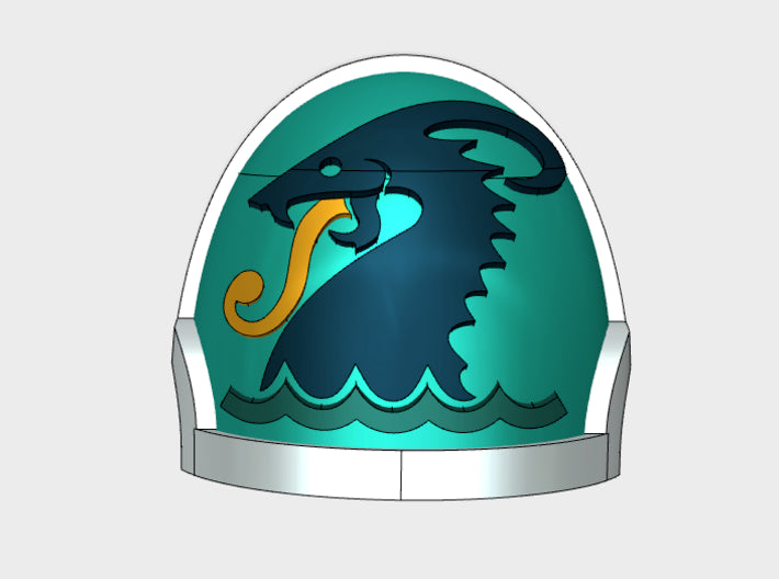 10x Sea Kings - G:10a Left Shoulders 3d printed