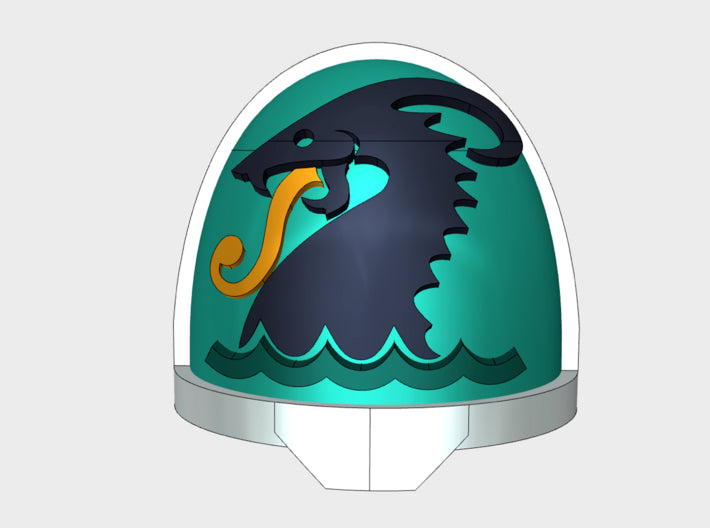 10x Sea Kings - G:11a Shoulder Pads 3d printed