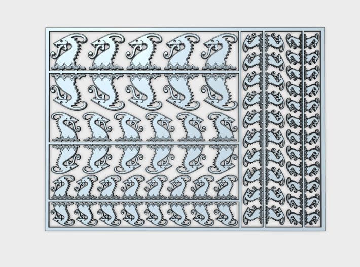 Sea Kings - Flat Vehicle Insignia pack 3d printed