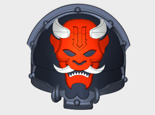 10x Oni Devils - T:4a Chaos Terminator Shoulders 3d printed