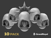 10x Base :1st Coven Hooded Female Heads 3d printed