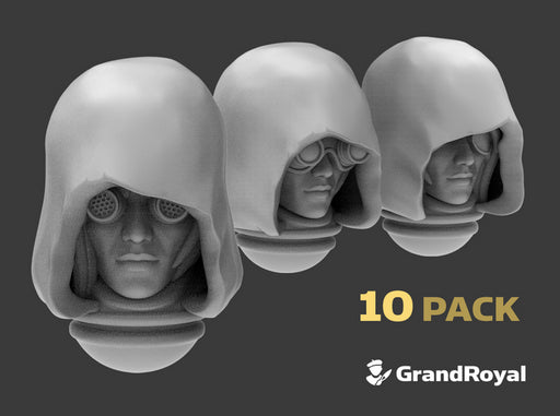 10x Base :C1 Hooded Female Heads w/Optics 3d printed