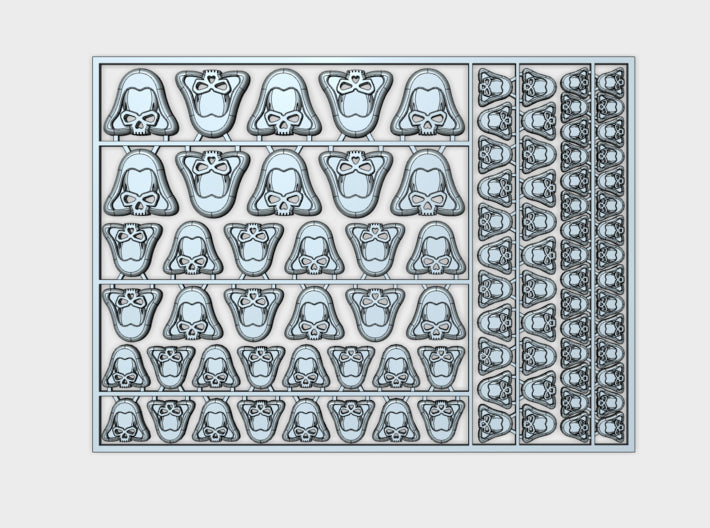 Death Wardens - Flat Vehicle Insignia pack 3d printed