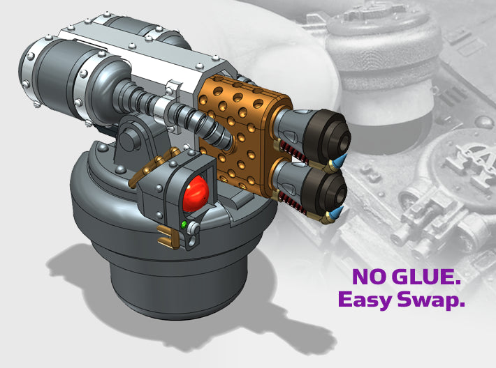 Heavy Scorcher - R2 Hatch Turrets 3d printed